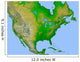 Topographic North America Wall Decal