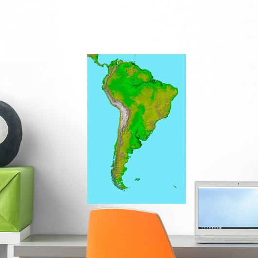 Topographic South America Wall Decal