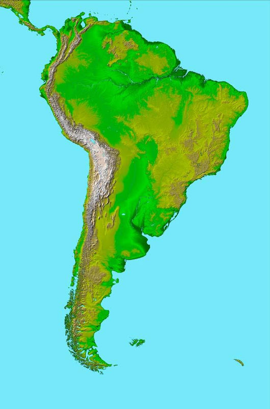 Topographic South America Wall Decal
