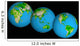 Topographic Views World Wall Decal