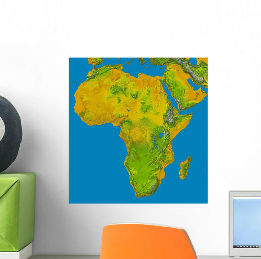 Topographic Africa Wall Decal