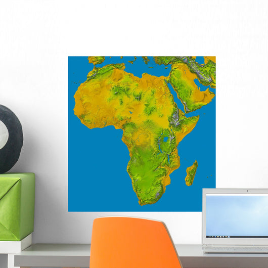 Topographic Africa Wall Decal