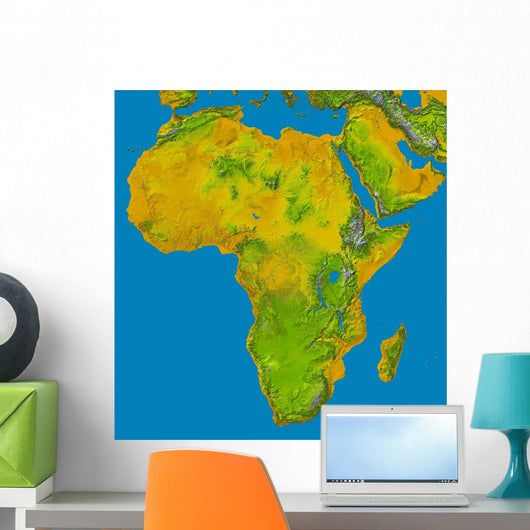 Topographic Africa Wall Decal