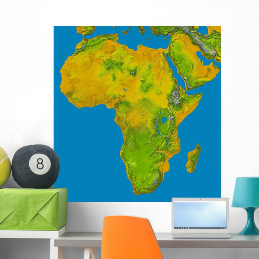 Topographic Africa Wall Decal