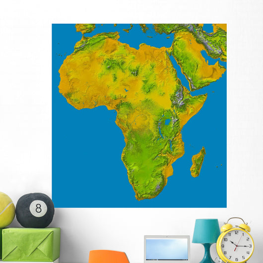 Topographic Africa Wall Decal