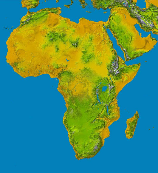 Topographic Africa Wall Decal