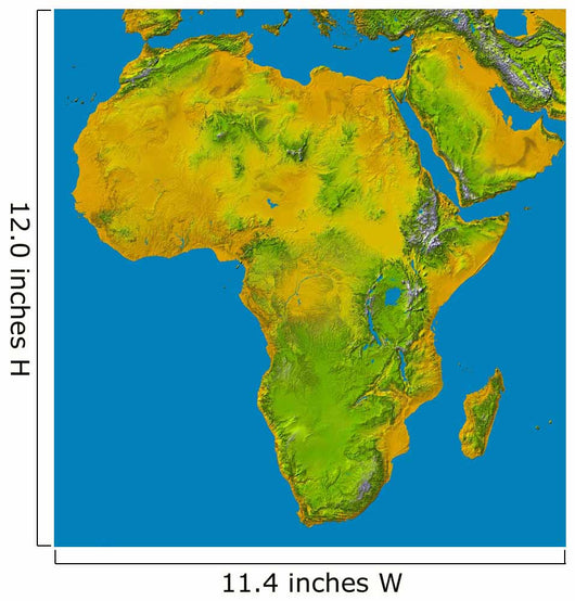 Topographic Africa Wall Decal