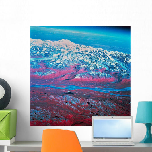Satellite Mount McKinley Alaska Wall Decal