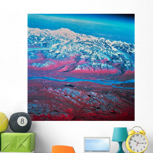 Satellite Mount McKinley Alaska Wall Decal