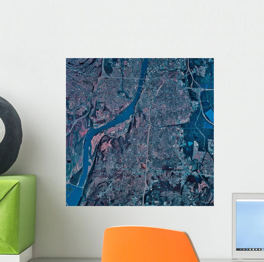 Satellite Little Rock Arkansas Wall Decal