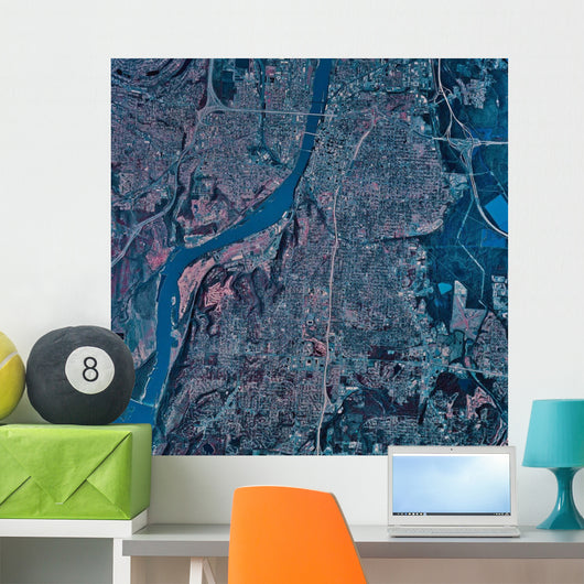 Satellite Little Rock Arkansas Wall Decal