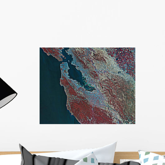 Satellite San Francisco California Wall Decal Design 1