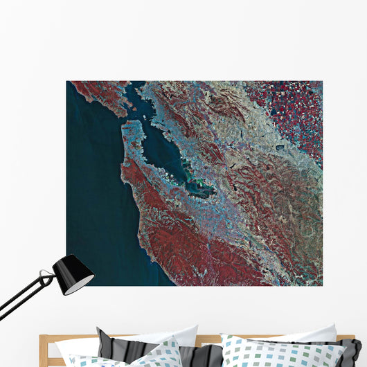 Satellite San Francisco California Wall Decal Design 1