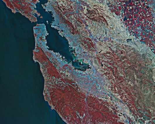 Satellite San Francisco California Wall Decal Design 1