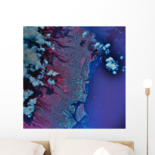 Satellite Honolulu Hawaii Wall Decal