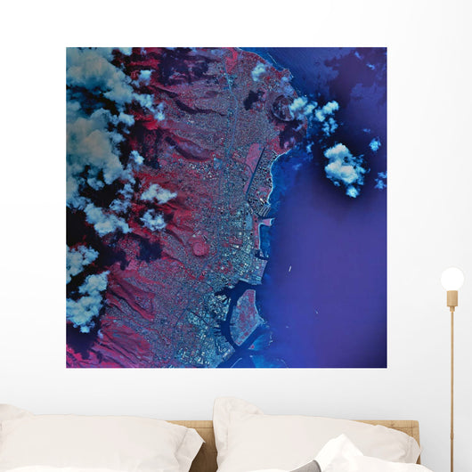 Satellite Honolulu Hawaii Wall Decal