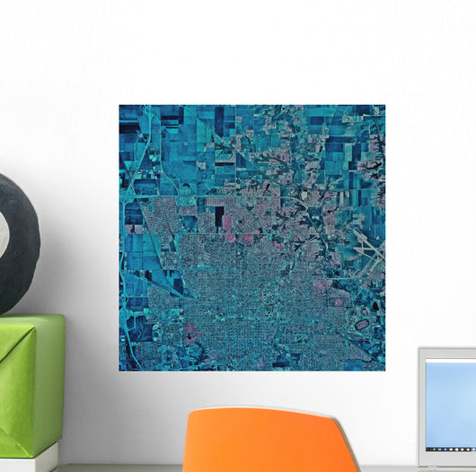 Satellite Springfield Illinois Wall Decal