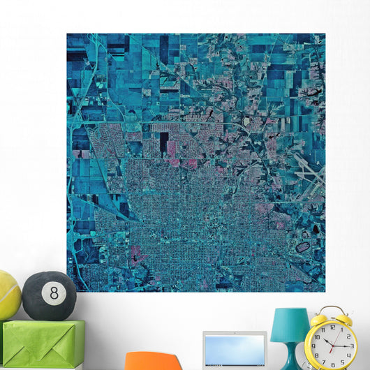 Satellite Springfield Illinois Wall Decal
