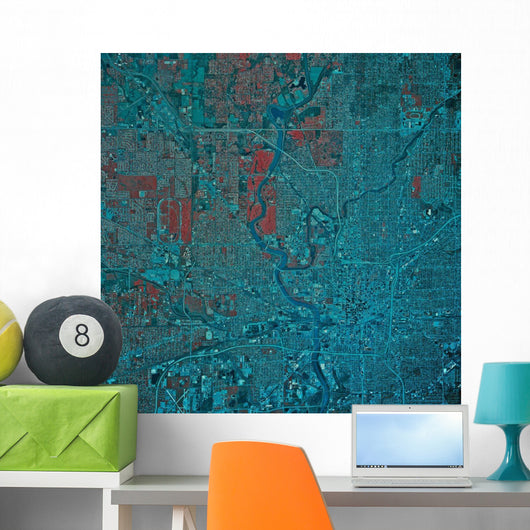 Satellite Indianapolis Indiana Wall Decal