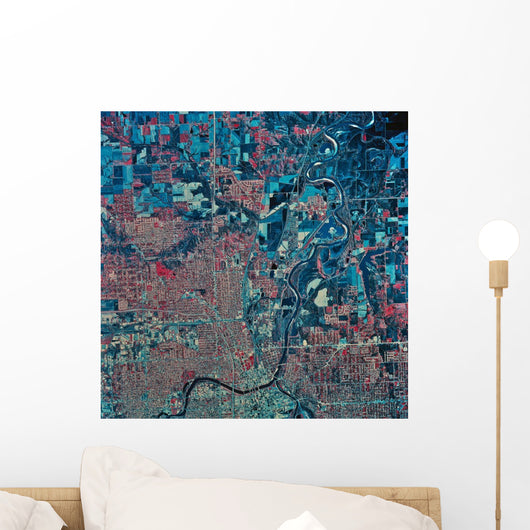 Satellite Washington Dc Wall Decal Design 2