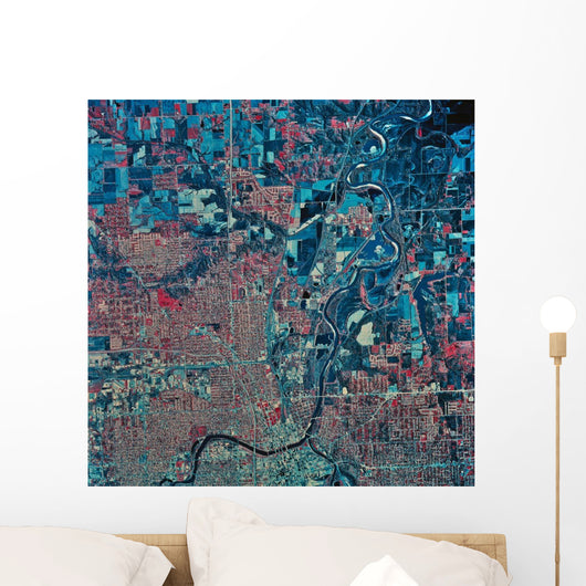 Satellite Washington Dc Wall Decal Design 2