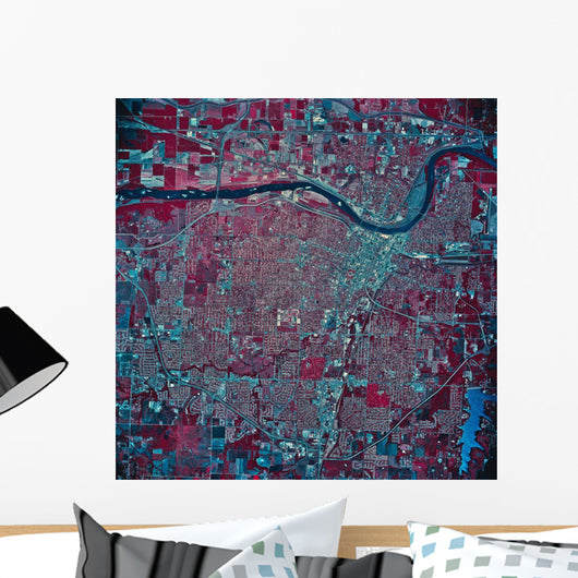 Satellite Topeka Kansas Wall Decal