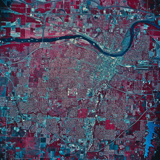 Satellite Topeka Kansas Wall Decal