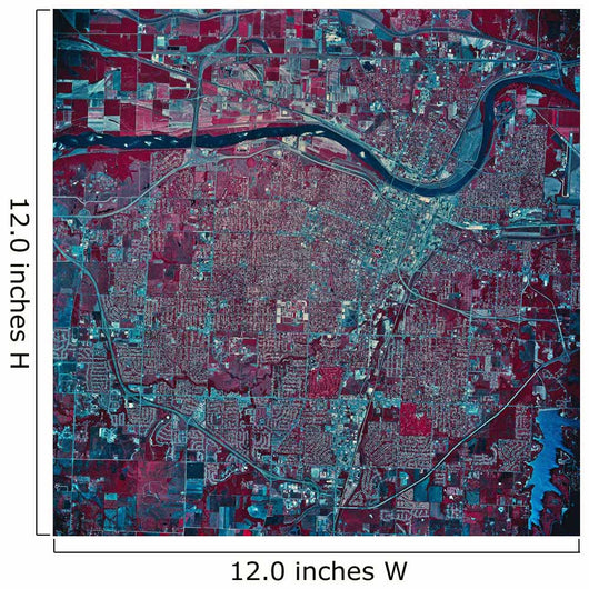 Satellite Topeka Kansas Wall Decal