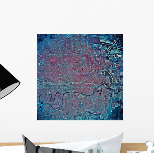Satellite Wichita Kansas Wall Decal