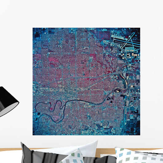 Satellite Wichita Kansas Wall Decal