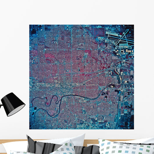Satellite Wichita Kansas Wall Decal