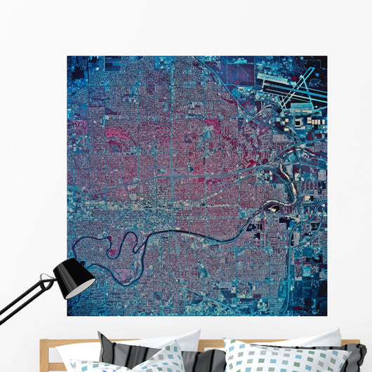 Satellite Wichita Kansas Wall Decal