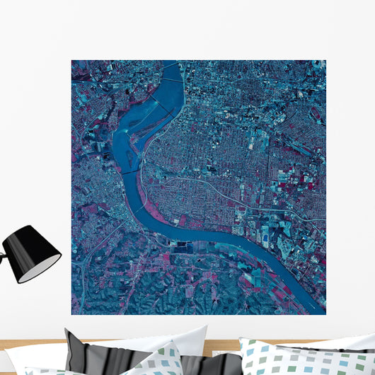 Satellite Louisville Kentucky Wall Decal