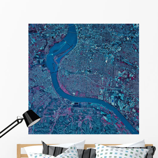 Satellite Louisville Kentucky Wall Decal