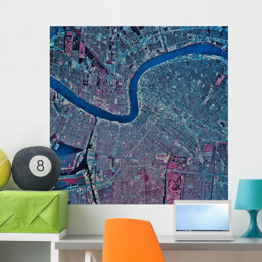 Satellite New Orleans Louisiana Wall Decal