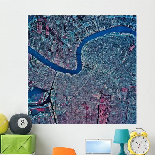 Satellite New Orleans Louisiana Wall Decal