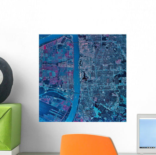 Satellite Baton Rouge Louisiana Wall Decal