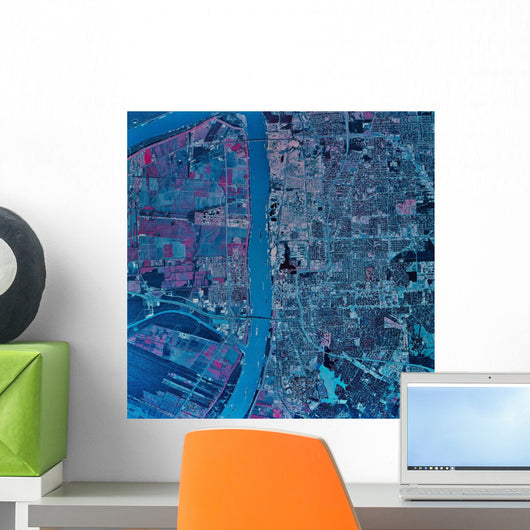 Satellite Baton Rouge Louisiana Wall Decal