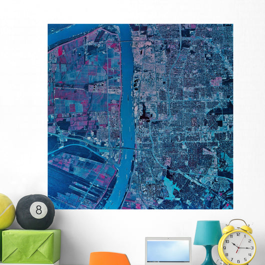 Satellite Baton Rouge Louisiana Wall Decal