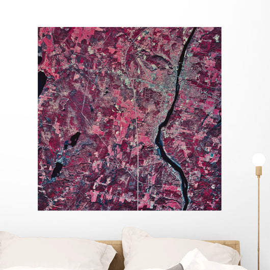 Satellite Augusta Maine Wall Decal