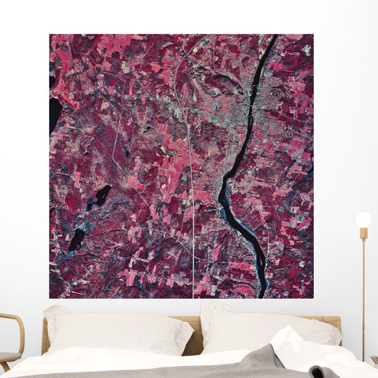 Satellite Augusta Maine Wall Decal