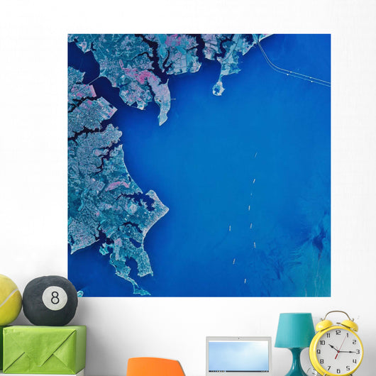 Satellite Chesapeake Bay and Wall Decal