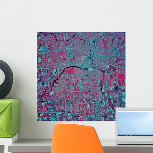 Satellite Lansing Michigan Wall Decal