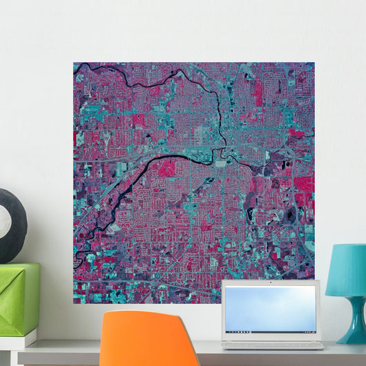 Satellite Lansing Michigan Wall Decal