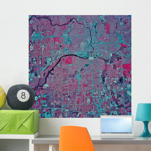 Satellite Lansing Michigan Wall Decal
