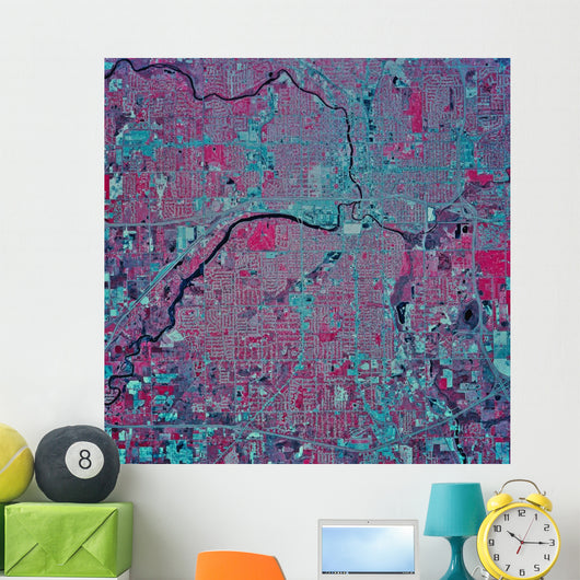 Satellite Lansing Michigan Wall Decal