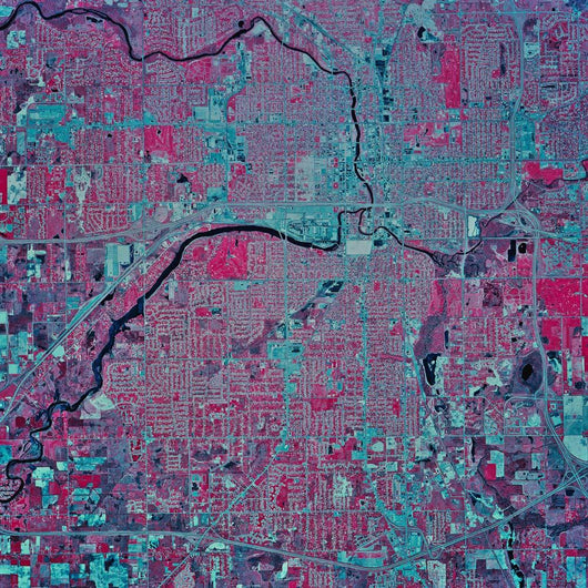 Satellite Lansing Michigan Wall Decal