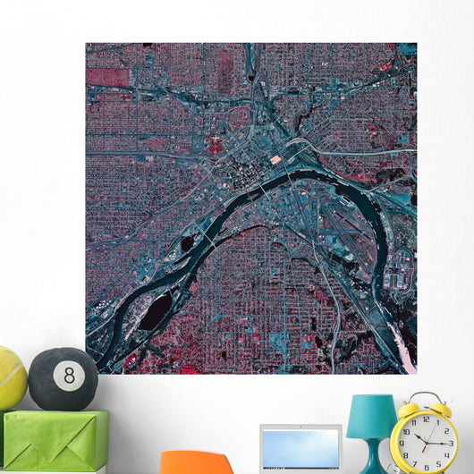 Satellite St Paul Minnesota Wall Decal Design 1