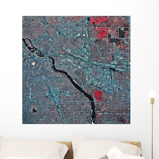 Satellite Minneapolis Minnesota Wall Decal Design 1