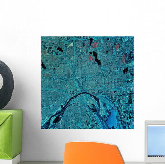 Satellite St Paul Minnesota Wall Decal Design 2